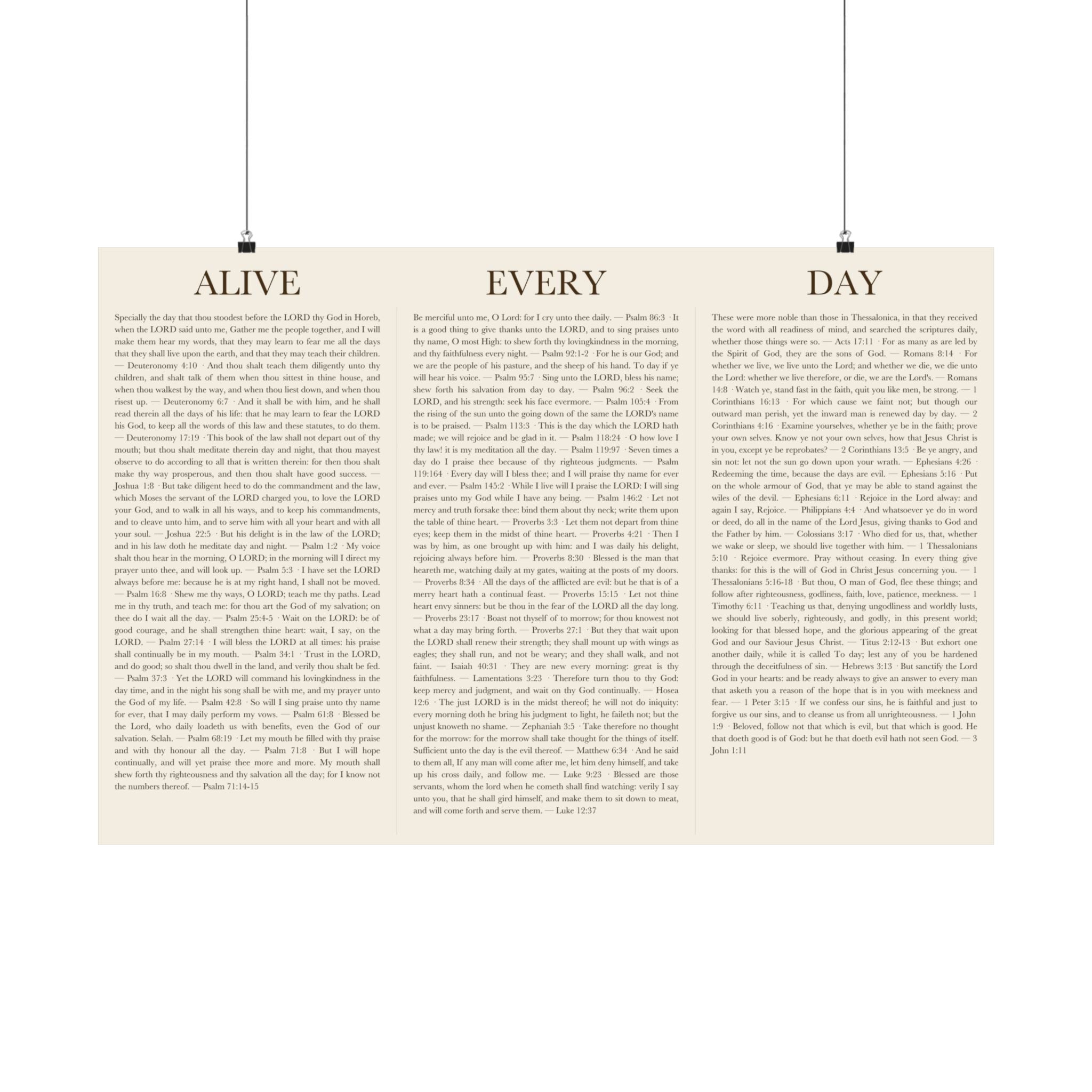 ALIVE EVERY DAY — Single Print Poster - ALIVE With Jesus - front view