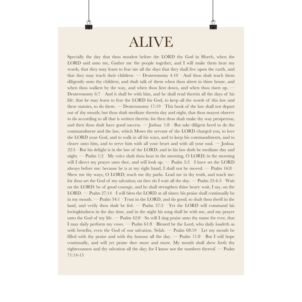 ALIVE EVERY DAY — Panel 1 of 3 (ALIVE) Poster - ALIVE With Jesus - front view