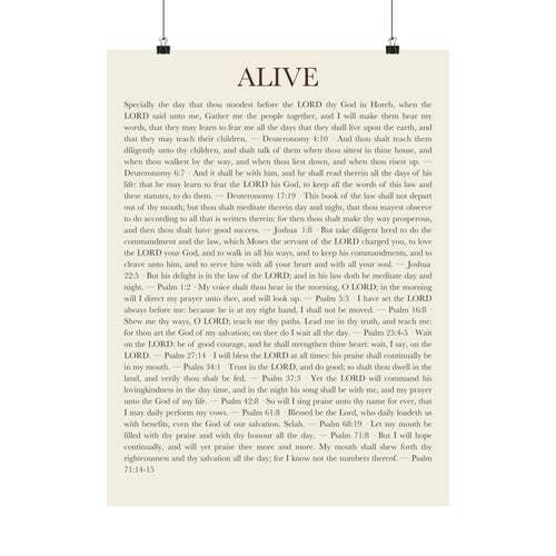 ALIVE EVERY DAY — Panel 1 of 3 (ALIVE) Poster - ALIVE With Jesus - front view