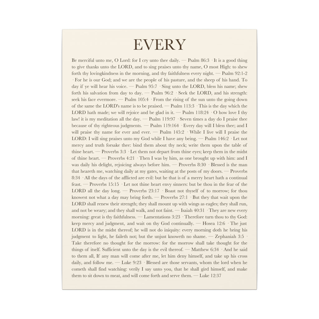 ALIVE EVERY DAY — Panel 2 of 3 (EVERY) [Canvas] canvas wall art print - ALIVE With Jesus Christian home decor - front view