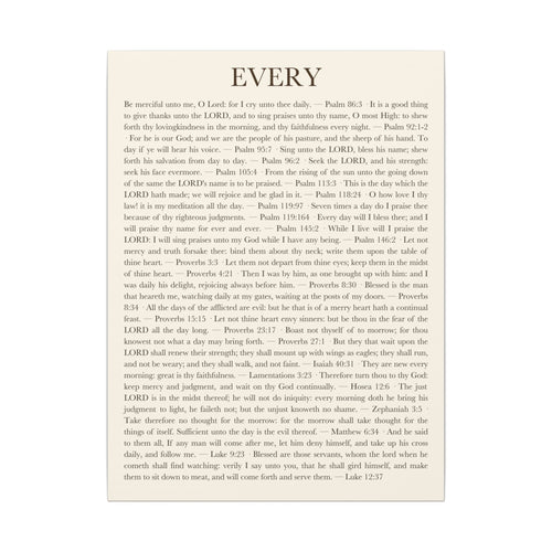 ALIVE EVERY DAY — Panel 2 of 3 (EVERY) [Canvas] canvas wall art print - ALIVE With Jesus Christian home decor - front view