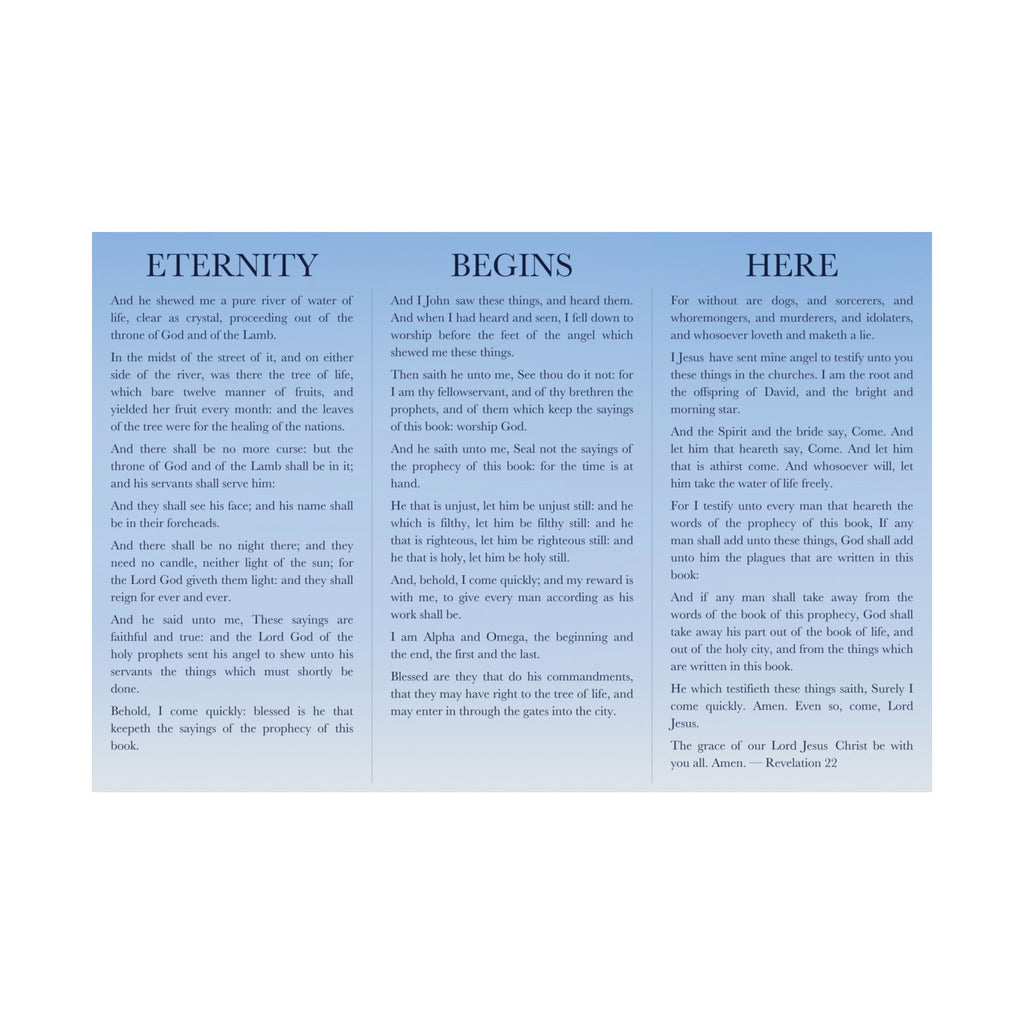 ETERNITY BEGINS HERE — Single Print Poster - ALIVE With Jesus - detail view