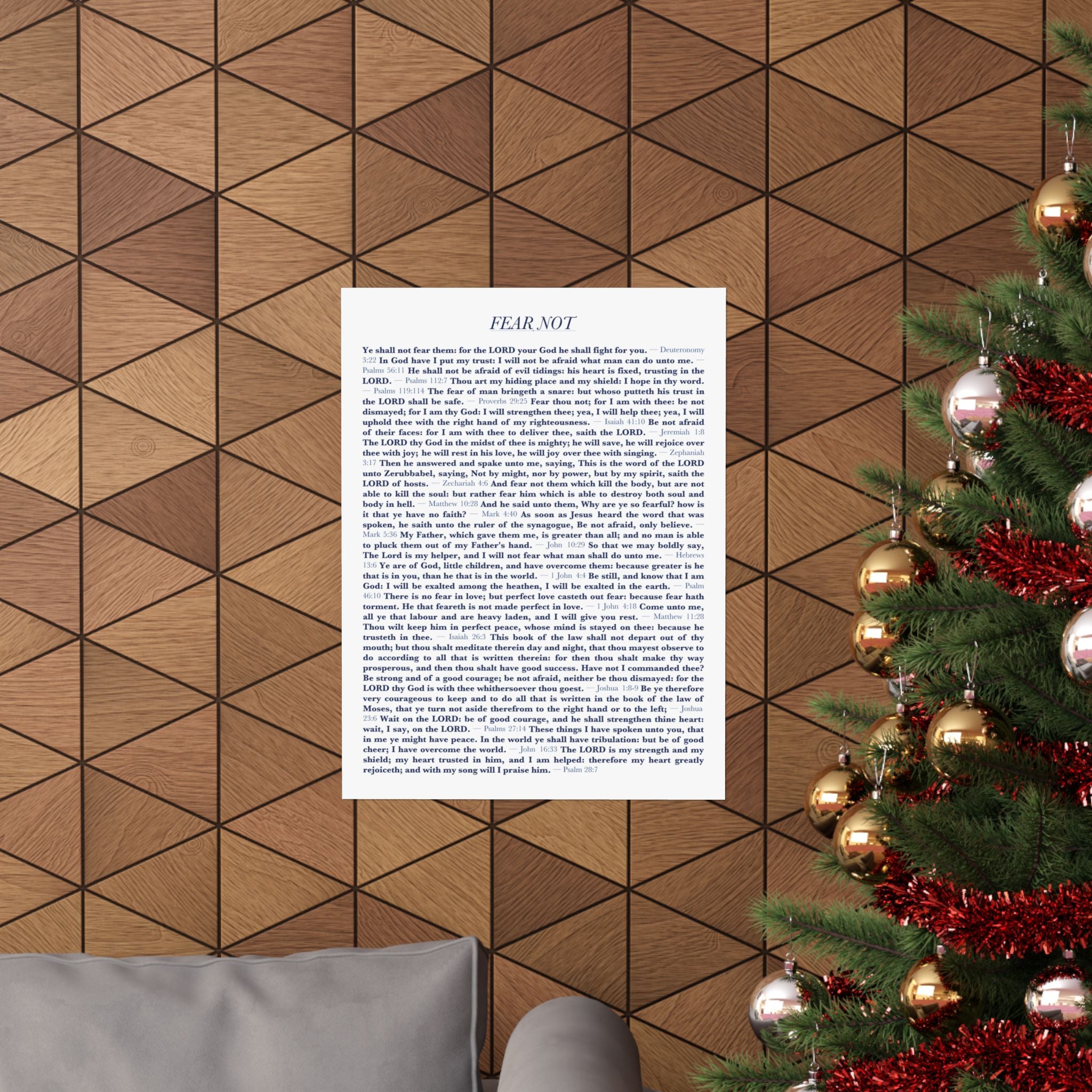 Fear Not 24 Bible verses wall poster print - ALIVE With Jesus Christian wall art - view 4