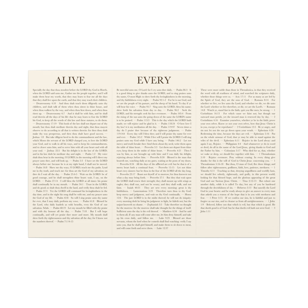 ALIVE EVERY DAY — Single Print [Canvas] canvas wall art print - ALIVE With Jesus Christian home decor - front view