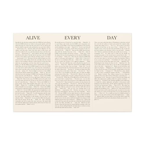 ALIVE EVERY DAY — Single Print [Canvas] canvas wall art print - ALIVE With Jesus Christian home decor - front view