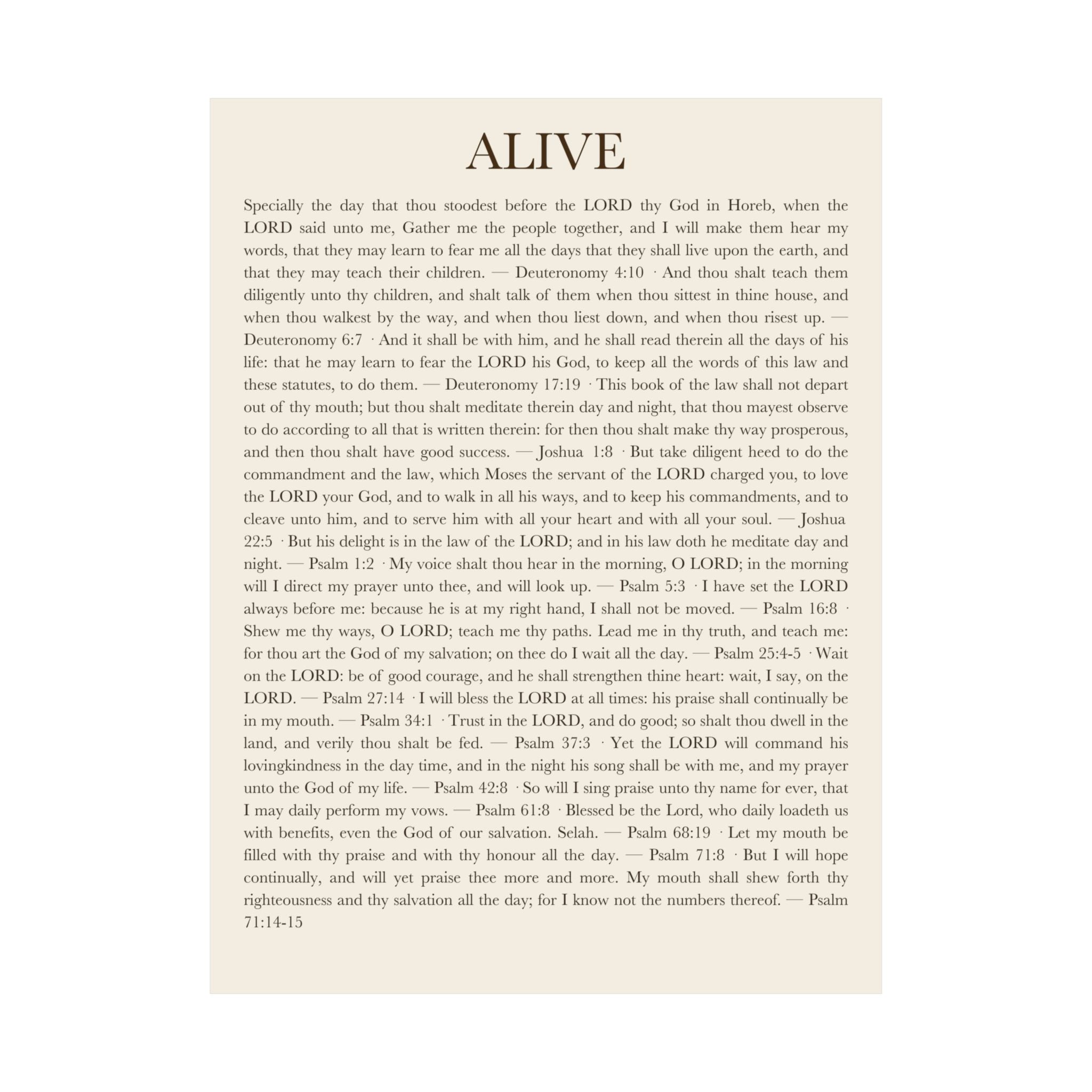 ALIVE EVERY DAY — Panel 1 of 3 (ALIVE) Poster - ALIVE With Jesus - detail view