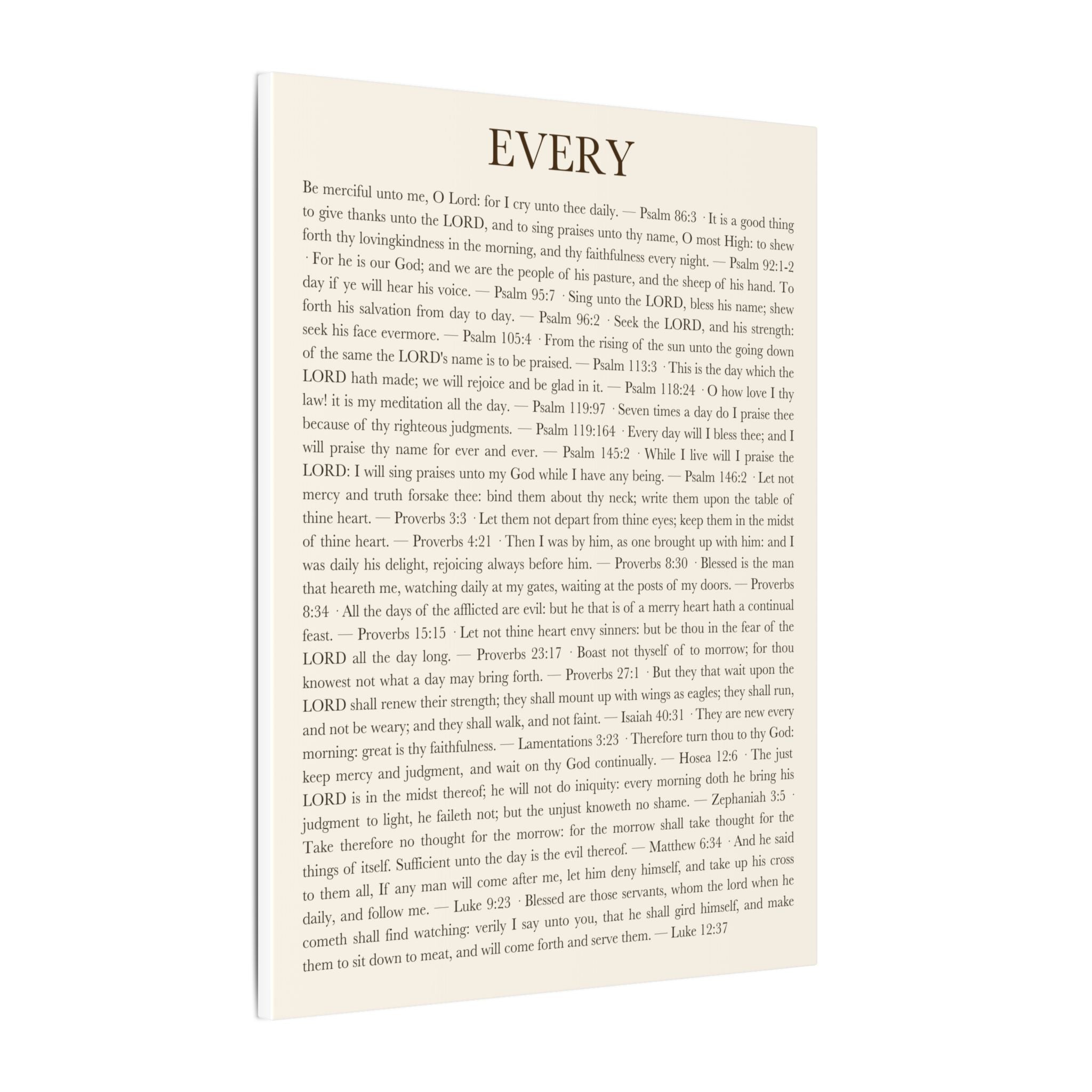 ALIVE EVERY DAY — Panel 2 of 3 (EVERY) [Canvas] canvas wall art print - ALIVE With Jesus Christian home decor - detail view