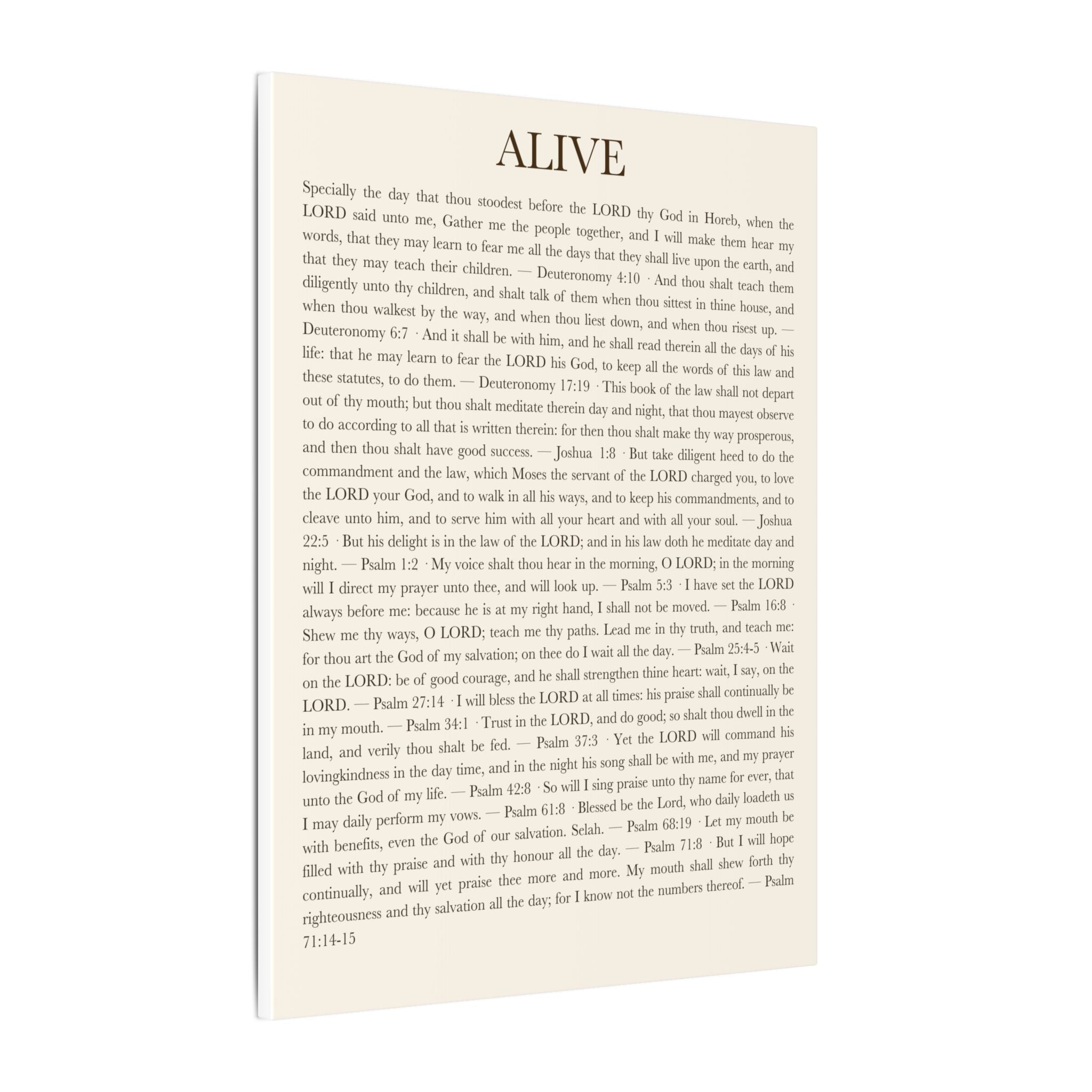 ALIVE EVERY DAY — Panel 1 of 3 (ALIVE) [Canvas] canvas wall art print - ALIVE With Jesus Christian home decor - detail view