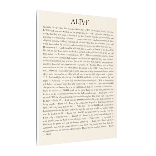 ALIVE EVERY DAY — Panel 1 of 3 (ALIVE) [Canvas] canvas wall art print - ALIVE With Jesus Christian home decor - detail view